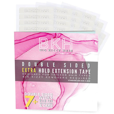 W EXTRA HOLD Double Sided Hair Extension Tape Tabs - Compatible with Most Extensions