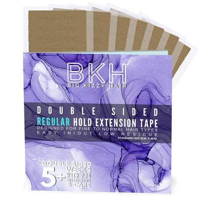 W REGULAR HOLD Hair Extensions Tape Tabs - Compatible with Most Extensions